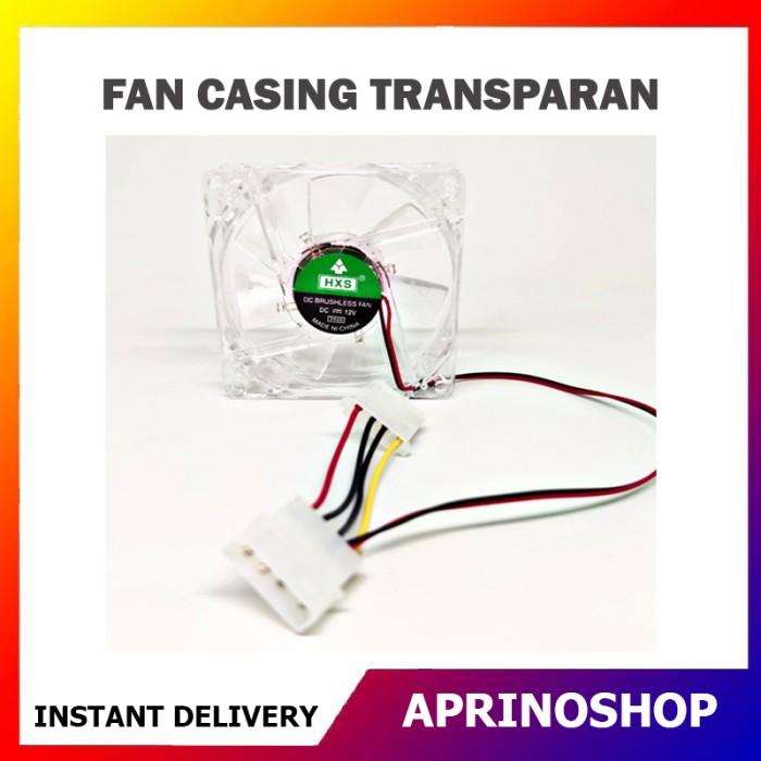 0a01eb1eaddb4fbe8badc47b353f940c.jpeg FAN Casing Transparan PC Kipas CPU 8 cm Fan Case + Baut - Image 1