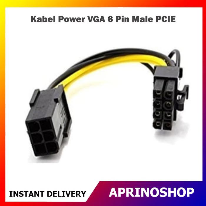 0a912aad-1fda-461e-b06e-ce943f1f7291.jpg Kabel Power VGA 6 Pin Male PCIE Adapter to 8 Pin PCI-E - Image 1