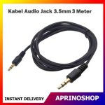 Kabel Audio Jack 3.5mm Male to Male Gold Plated 3 Meter Kabel Aux