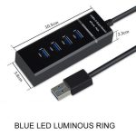 USB 3.0 Hub 4 Port High Speed 5 Gbps Panjang Kabel 30cm - Image 2