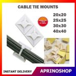 Klem Kabel Tempel 100pcs Double Tape Klip Tie Mount Pengait Kabel Tis