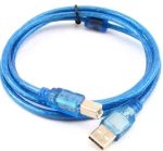 Kabel Printer USB Biru Transparan Kabel USB Printer AM-BM - Image 2