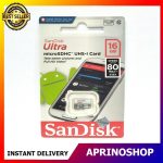 MicroSD Sandisk Ultra 16GB Original Class 10 Memory Card 80MB/S