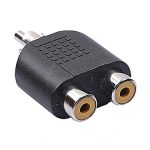 Konektor RCA Male to 2 Female Splitter Jack Konektor Y 1 RCA to 2 RCA - Image 5