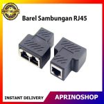 Barel Double RJ45 Female Sambungan Paralel LAN 1 KE 2