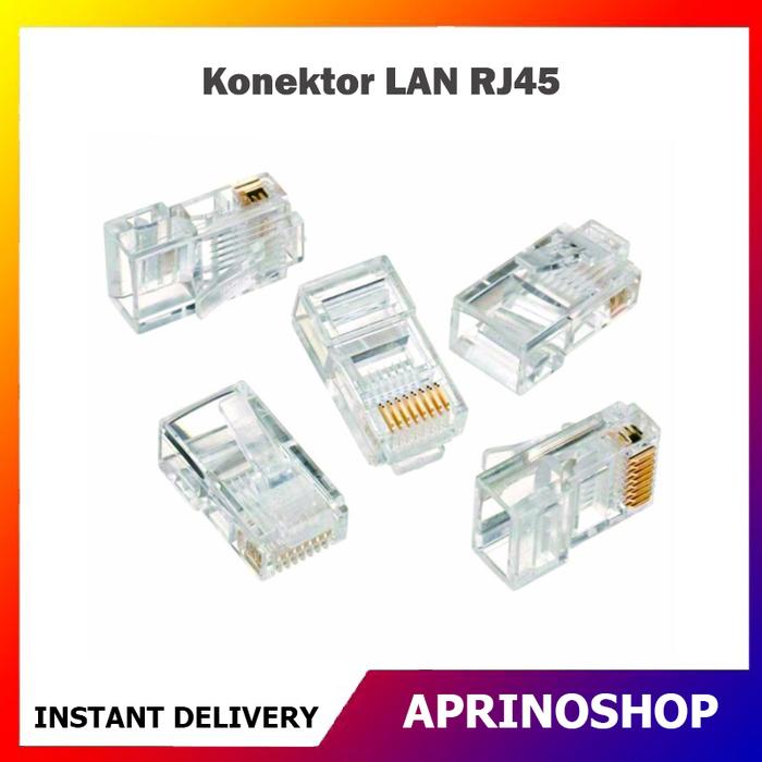 b0f04aa6-64f8-4b24-b650-8d83064e7418.jpg Konektor RJ45 LAN Connector RJ45 Kepala Kabel UTP LAN - Image 1