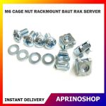 Cage Nut M6 Rackmount Baut Rak Server Wallmount Cagenut Baud Mur