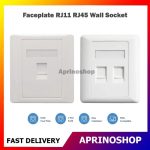 Faceplate RJ45 RJ11 Wall Plate Socket Tembok Inbow Single Double Port