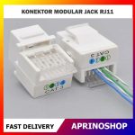 Modular RJ11 Telepon Cat3 Jack Konektor Toolless Tool-less Keystone Female
