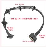 Kabel Sata Power Extension 1 to 5 SSD HDD Splitter Cabang Black Pc - Image 5