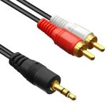 Kabel Audio to RCA 3.5mm 2 Gold Plated 1.5 Meter 1.5m Audio 1-2 Aux - Image 2