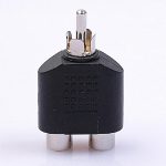 Konektor RCA Male to 2 Female Splitter Jack Konektor Y 1 RCA to 2 RCA - Image 4