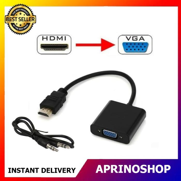 f5471ac2066e4882b33300054d3e7921.jpeg Converter HDMI TO VGA + Audio Adapter Full HD 1080 - Image 1