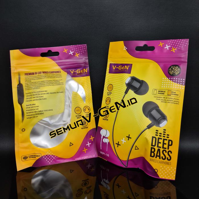 00fc3336-033e-41e6-91b5-bc97946495a0.jpg Earphone V-GEN Headset Handfree Android iOS Smartphone Earphones VGEN - Image 1