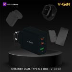 V-GEN VTC3-02  Travel Charger 1 USB + 2 PD USB Type-C Port VGEN - Image 3