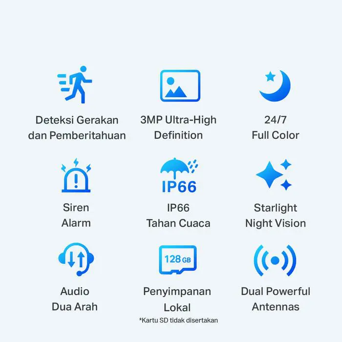 TP-Link Tapo C320WS | CCTV WiFI | IP Kamera Outdoor |  2K QHD | Full Color Camera | Tahan Air Wireless - Image 3