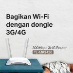 TP-Link TL-MR3420 | 3G 4G Modem | 300Mbps | Wireless N Router | LTE Router | Bandwidth Control Sinyal - Image 2