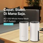 TP-Link Deco M4 | 2 Pack | AC1200 Mesh WiFi System | WiFi 5 1200Mbps | Dual Band Router | Gigabit - Image 2