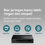 TP-Link TL-SF1016D | 16-Port Desktop Switch | 10/100mbps RJ45 Port | Unmanaged Switch | Plug & Play Kabel - Image 3