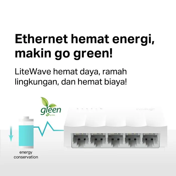 TP-Link LS1005 | 5 Port Desktop Switch | 10/100Mbps | Unmanaged | Ethernet Splitter | Plug & Play Plastic - Image 5