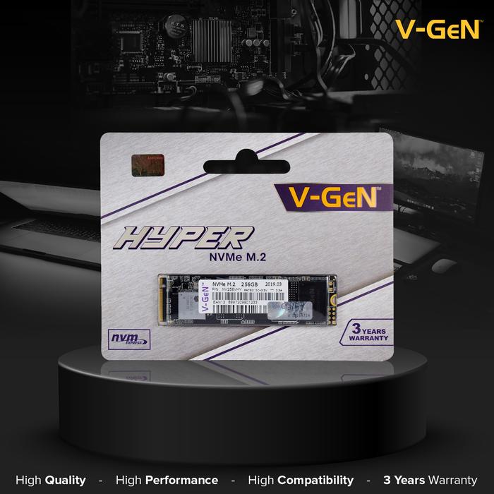 198b6d6354b648eeb2b96657f88dc0cd.jpeg SSD M.2 NVMe 256gb Hyper V-GEN M2 PCIe 256 GB VGEN Laptop Pc Komputer 2280 - Image 1