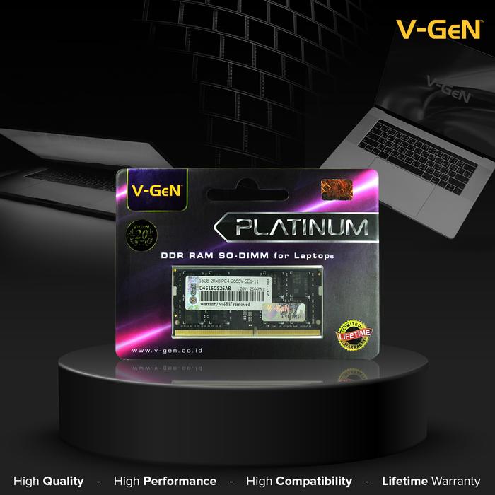 202922d310904b65b3ae06ebef4ea467.jpeg SODIMM DDR4 16GB PC 21300 2666MHz Platinum V-GEN RAM Laptop Notebook 16 GB 2666 MHz VGEN - Image 1
