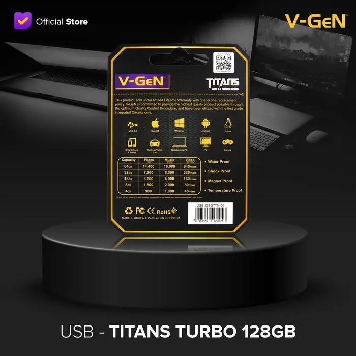 Flash Disk 128 GB USB 3.0 Titans V-GeN Flashdisk Flash drive VGEN - Image 3