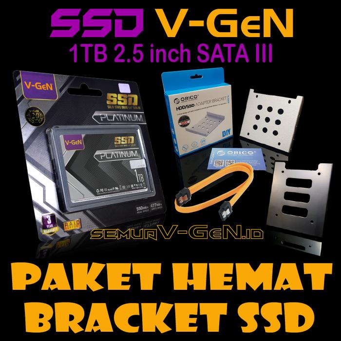 2b159bbf-7c9c-409d-90b8-7c37b1c32df1.jpg PAKET HEMAT SSD 960GB / 960 GB V-GeN + PC Bracket Orico 2.5" to 3.5" - Image 1