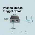 TP-Link MC220L | Gigabit SFP Media Converter | 10/100/1000 Mbps | Auto-negotiation | Auto-MDI/MDIX - Image 5