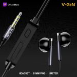 V-GeN Earphone EPW-02 Wired Headset Handsfree Clear Sound HiFi Music VGEN - Image 2