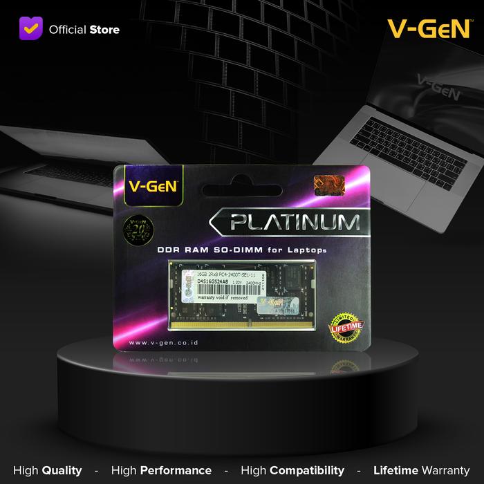3acd713a-cfbb-4f93-bd2a-17de3fdb82d9.jpg SODIMM DDR4 16GB PC-19200/2400 Mhz RAM Laptop/Notebook V-GeN PLATINUM - Image 1