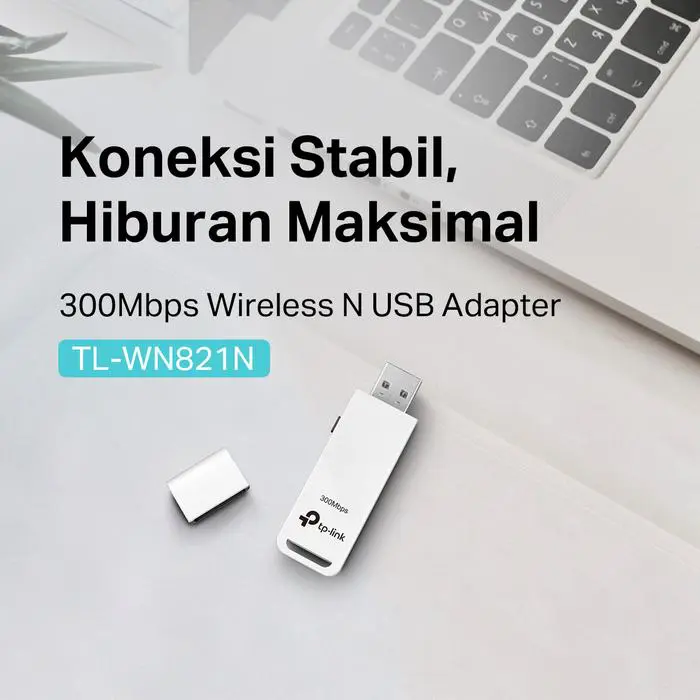 TP-Link TL-WN821N | 300Mbps WiFi Adapter | USB Adapter | Wireless | WiFi Dongle | WPS | Desktop MAC - Image 2