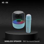 Wireless Bluetooth Speaker Portable LED RGB With Mic Super Bass Biru