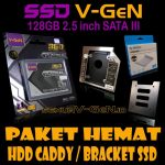 PAKET HEMAT SSD 120GB V-GeN + HDD Caddy 12.7 mm / 9.5 mm | DVD to HDD