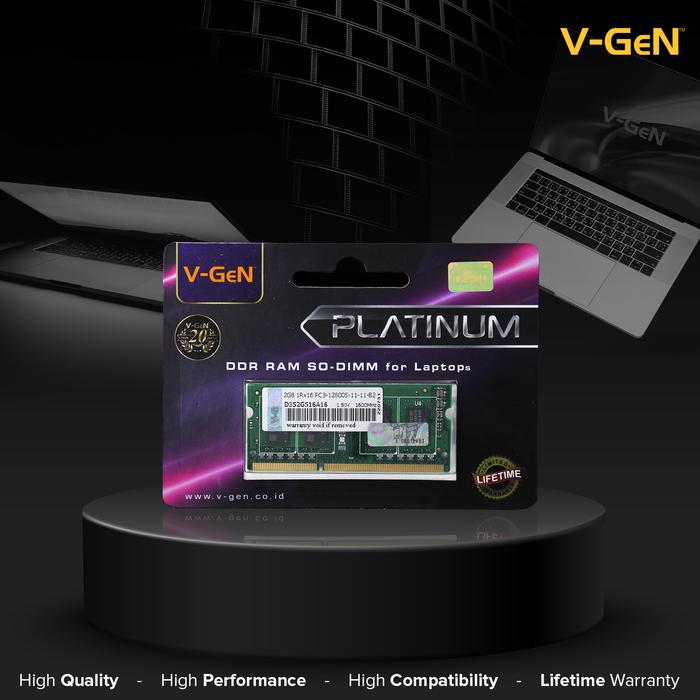 4437582796a7444ba6cd2eea9b45490c.jpeg SODIMM DDR3 2GB PC 12800 1600Mhz Platinum V-GEN RAM Laptop Notebook 2 GB 1600 MHz VGEN - Image 1