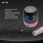 Wireless Bluetooth Speaker Portable LED RGB With Mic Super Bass Pink - Image 3