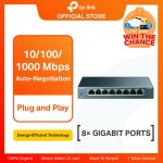 TP-Link TL-SG108 | 8-Port Gigabit Desktop Switch | Unmanaged Switch | Network Splitter | Plug & Play