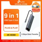 TP-Link UH9120C USB Hub Type C 9 in 1 USB3.0 to 5Gbps Ethernet LAN Internet SD Card Plug&Play 4K HDMI Computer Kabel