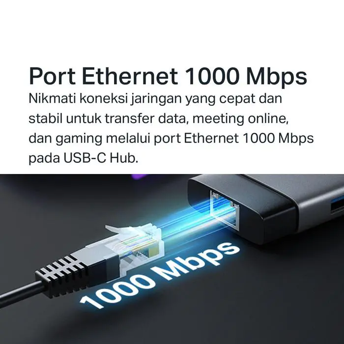 TP-Link UH9120C USB Hub Type C 9 in 1 USB3.0 to 5Gbps Ethernet LAN Internet SD Card Plug&Play 4K HDMI Computer Kabel - Image 4