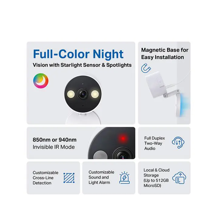 Tapo C120 Indoor Outdoor CCTV IP Camera SD Card Night Vision 2K QHD WiFi Security Kamera - Image 4