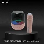 Wireless Bluetooth Speaker Portable LED RGB With Mic Super Bass Pink