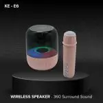 Wireless Bluetooth Speaker Portable LED RGB With Mic Super Bass Pink