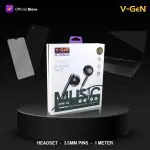 V-GeN Earphone EPW-02 Wired Headset Handsfree Clear Sound HiFi Music VGEN