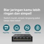 TP-Link LS1005G | 5 Port Gigabit Unmanaged Switch | Desktop Ethernet Splitter | 10/100/1000Mbps - Image 3