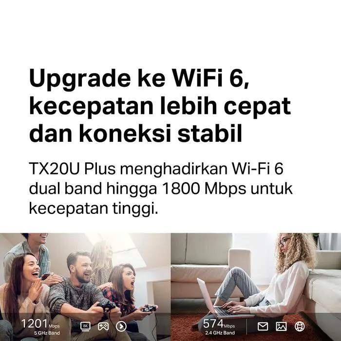 TP-Link Archer TX20U Plus | AX1800 High Gain WiFi 6 Adapter | USB 3.0 | Dual Band | Dongle WiFi | PC MAC Laptop - Image 4
