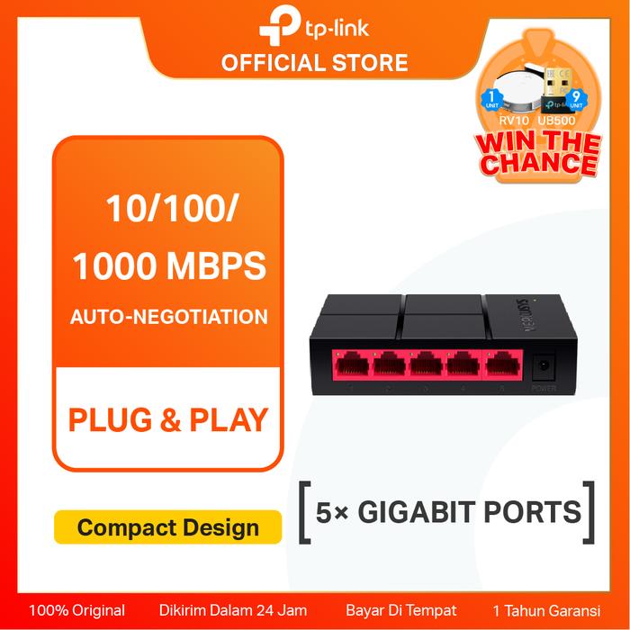 6fd36577afec4913886128a2e62882b9.jpeg Mercusys MS105G | 5 Port Gigabit Desktop Switch | 1000 Mbps Ethernet Hub | Plug & Play | TP-Link - Image 1