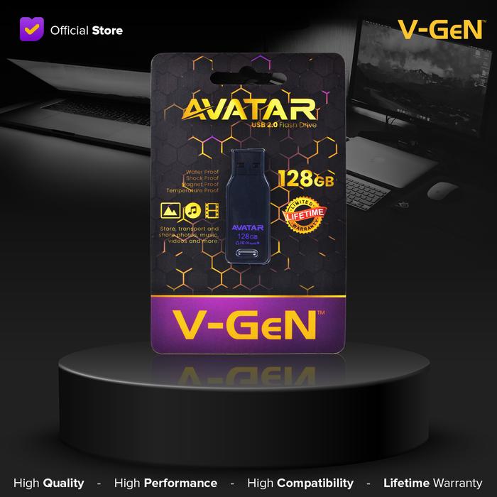 73e044fdb3284c48906d807923c4d9e3.jpeg USB FLASHDISK 128GB AVATAR V-GEN Otg - Image 1