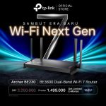 TP-Link Archer BE230 | BE3600 Dual-Band Wi-Fi 7 Router | 3.6 Gbps 2x Port 2.5G | Cakupan Maksimal | 4 Antena Eksternal | Kompatibel EasyMesh