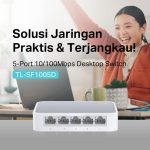 TP-Link TL-SF1005D | 5-Port Desktop Switch | 100Mbps Ethernet | RJ45 Hub | Plug & Play | Unmanaged Kabel - Image 2