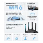 TP-Link Archer AX80 AX6000 WiFi 6 Router Wireless Dual Band Gigabit 8 Antenna Mesh Gaming - Image 2